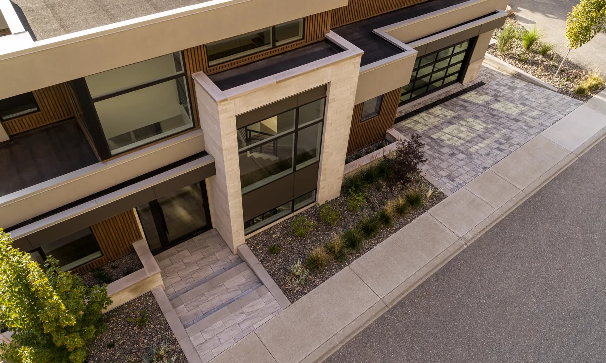 decorative stone and modern home