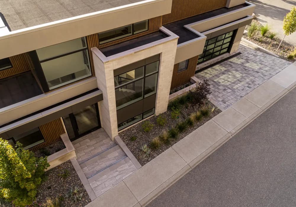 decorative stone and modern home