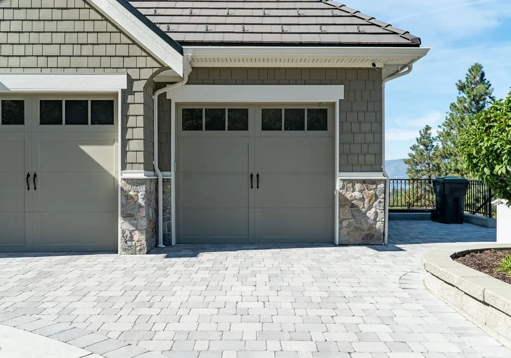 driveway with paver stones