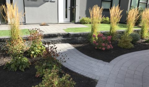 paver walkway for new townhomes in Kelowna, BC